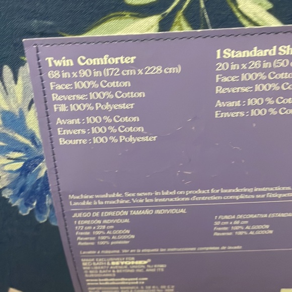 Cotton comforter set twin size - Picture 3 of 8